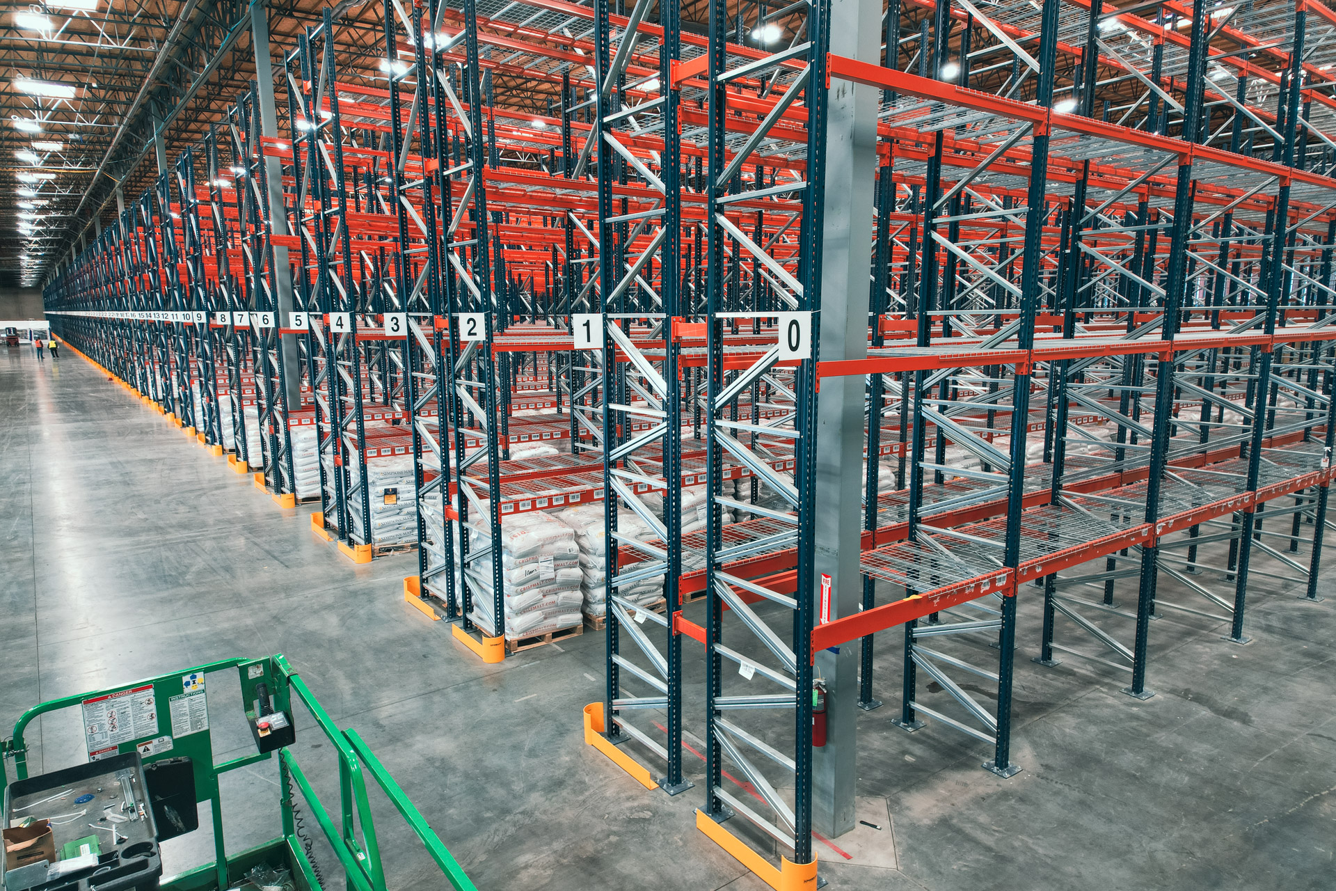 Warehouse pallet rack installation in Greater Columbus